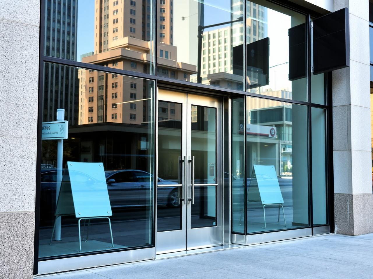 After — Commercial Window Cleaning — Storefront entryway — Yorkville