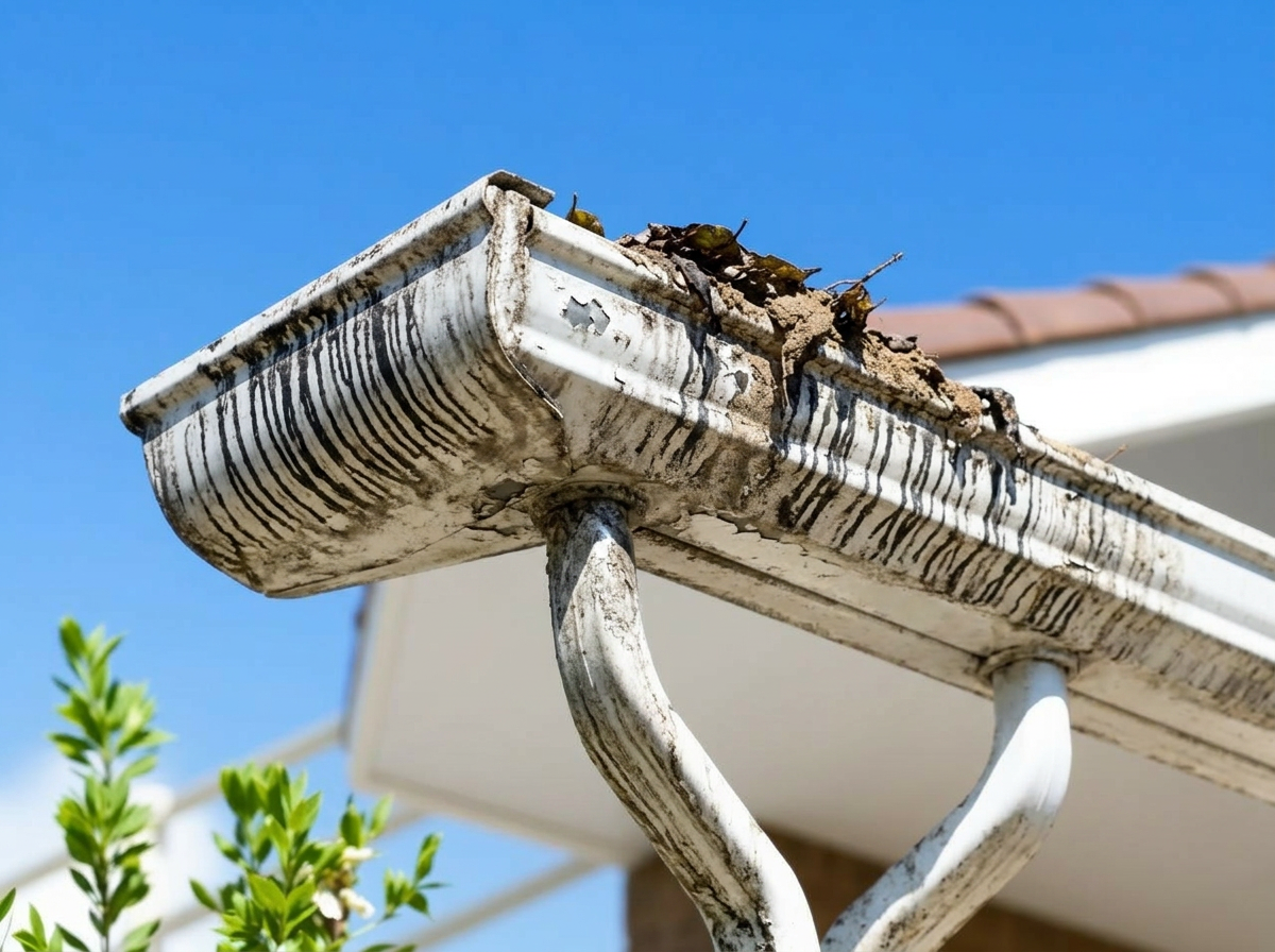 Before — Gutter Cleaning & Whitening — Eavestrough whitening — Richmond Hill