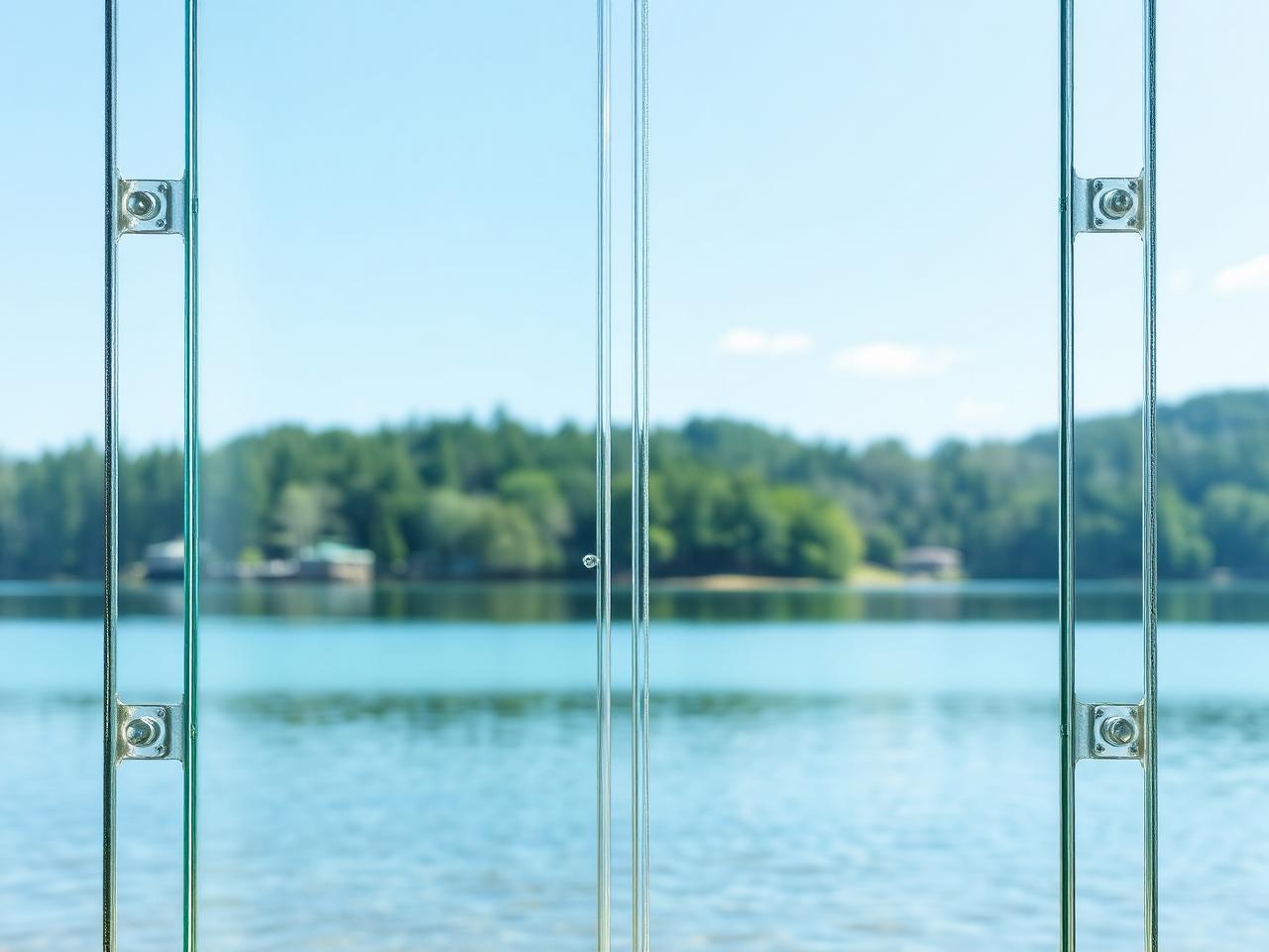 After — Hard Water Stain Removal — Lakefront patio doors — Burlington