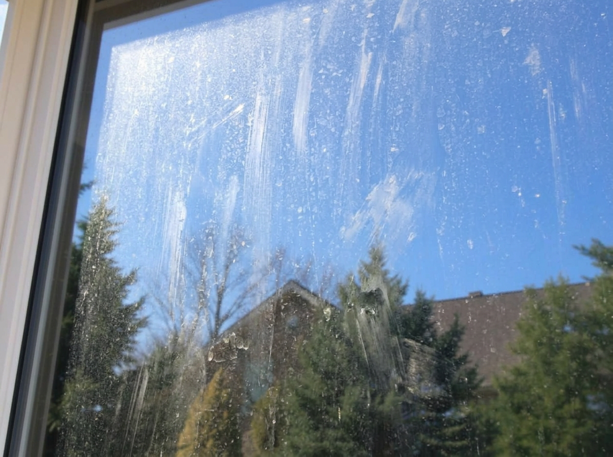 Before — Residential Window Cleaning — Front bay window — North York