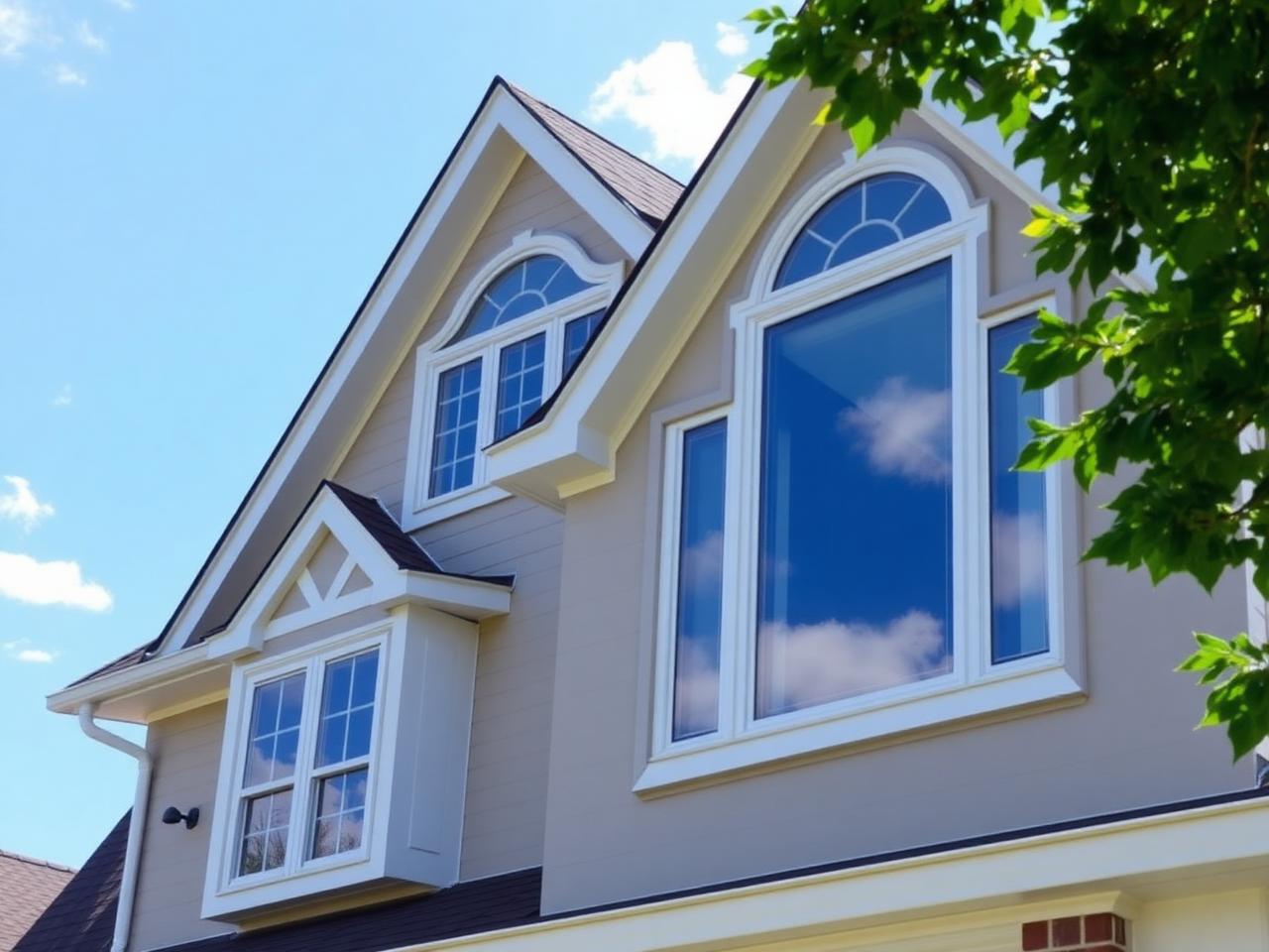 After — Water Fed Pole Cleaning — 3rd-story dormers — King City