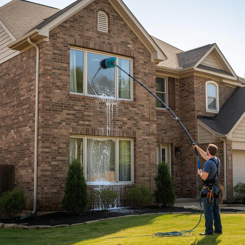 Water Fed Pole Cleaning